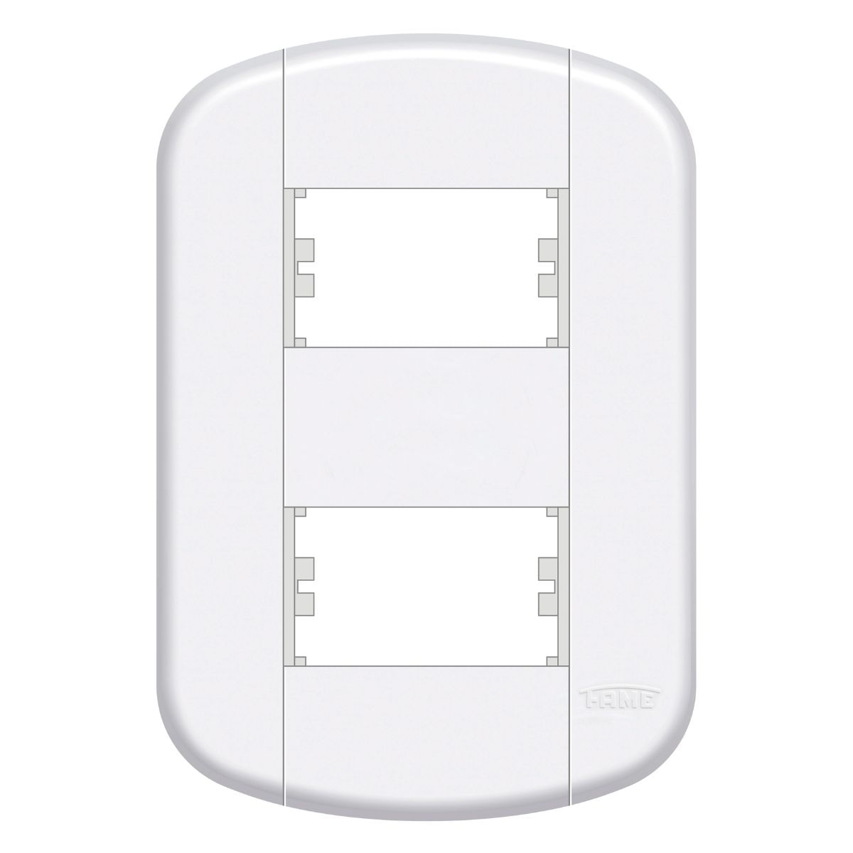 Placa Blanc+ 4x2 2 Modulos Distanciados Fame