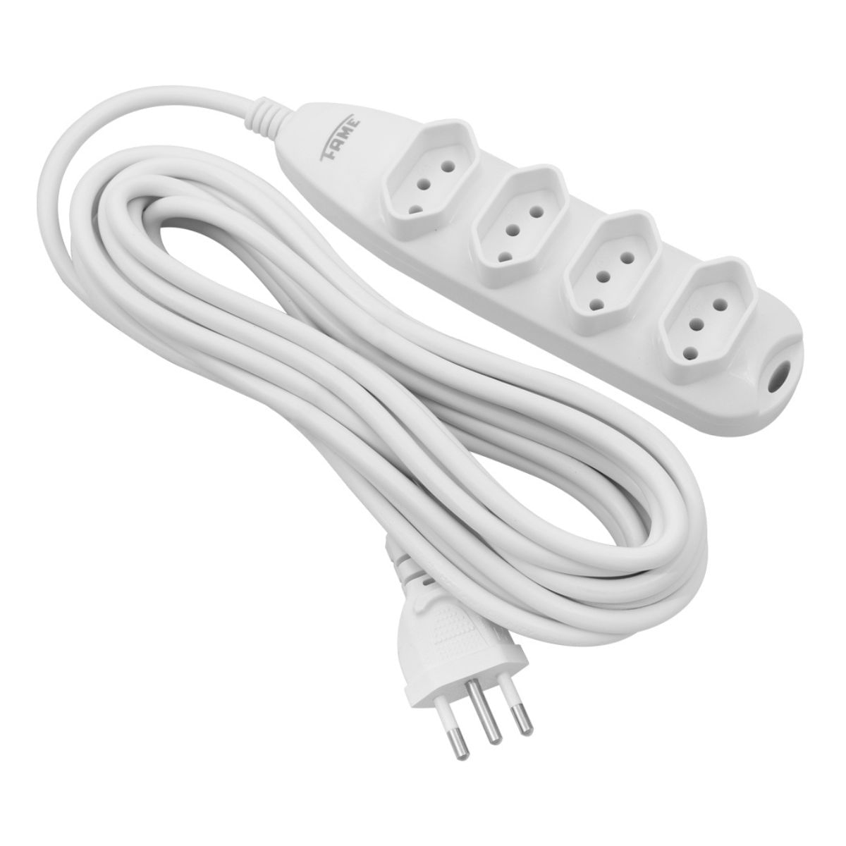 Encontraproduto.com.br - Extensão Elétrica 4 Tomadas 2P+T 10A - Fame.