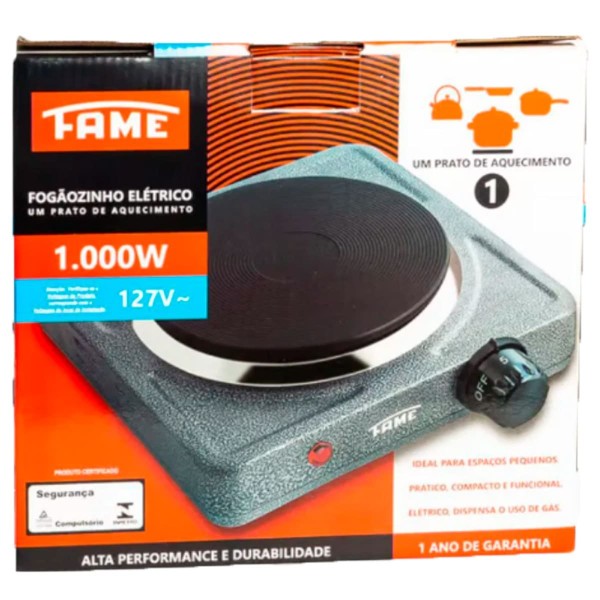 Encontraproduto.com.br - Fogão Elétrico Fame com 1 Prato de Mesa