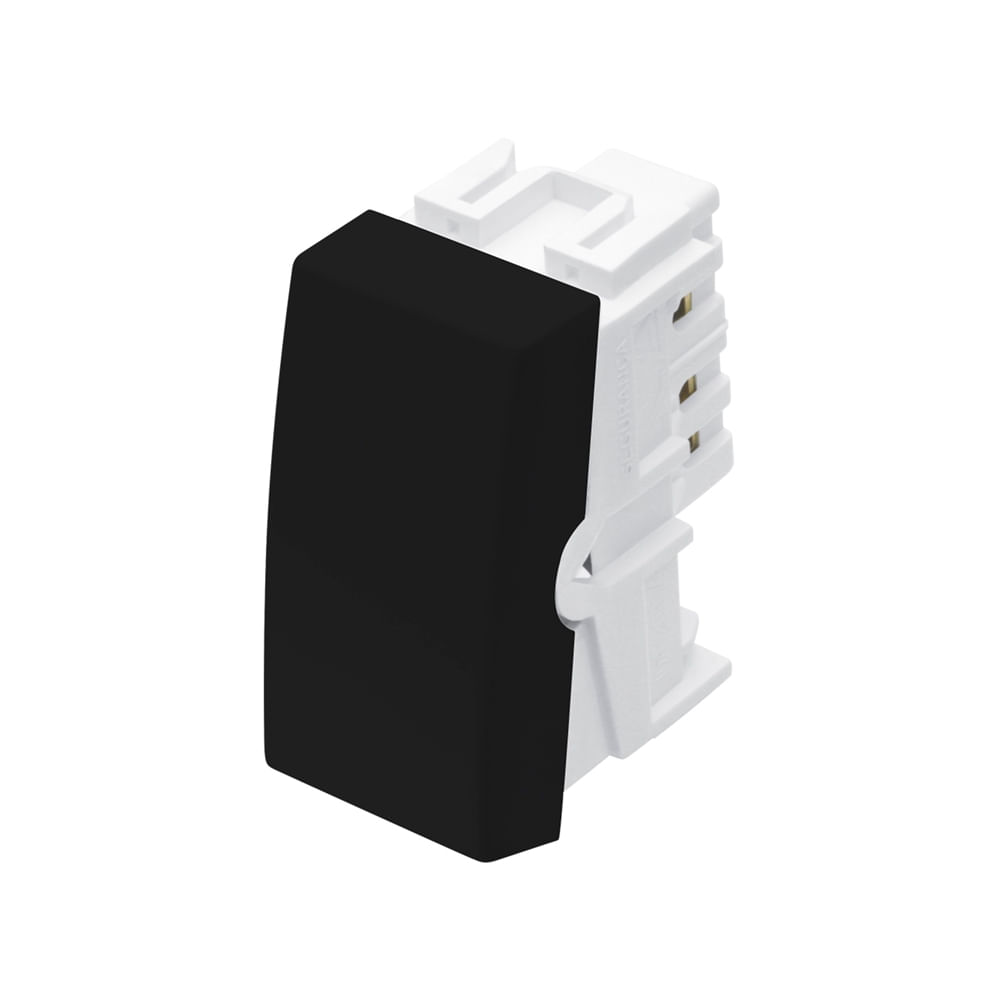 Módulo Interruptor Paralelo Fame Habitat Black 16A Preto