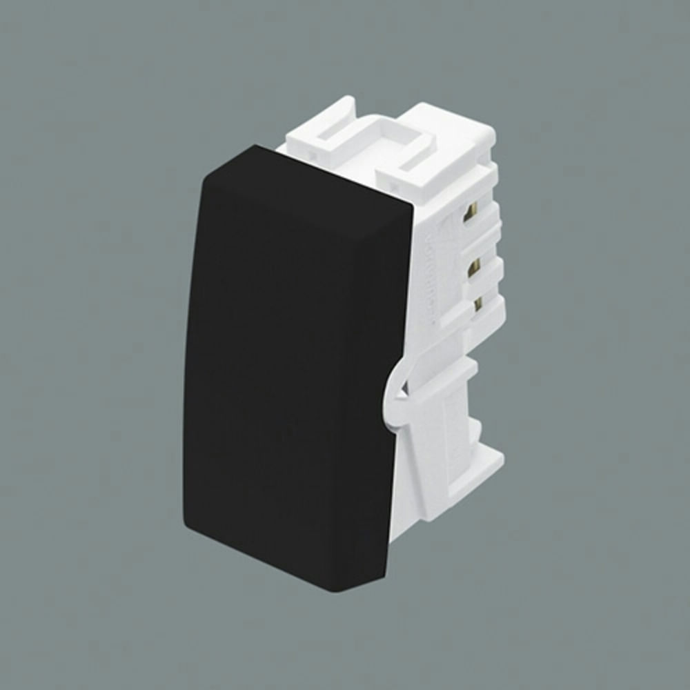 Encontraproduto.com.br - Módulo Interruptor Paralelo Fame Habitat Black 16A Preto