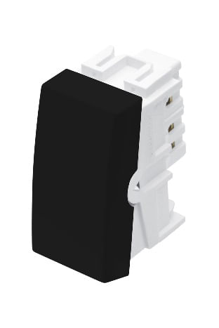 Encontraproduto.com.br - Módulo Interruptor Paralelo Fame Habitat Black 16A Preto