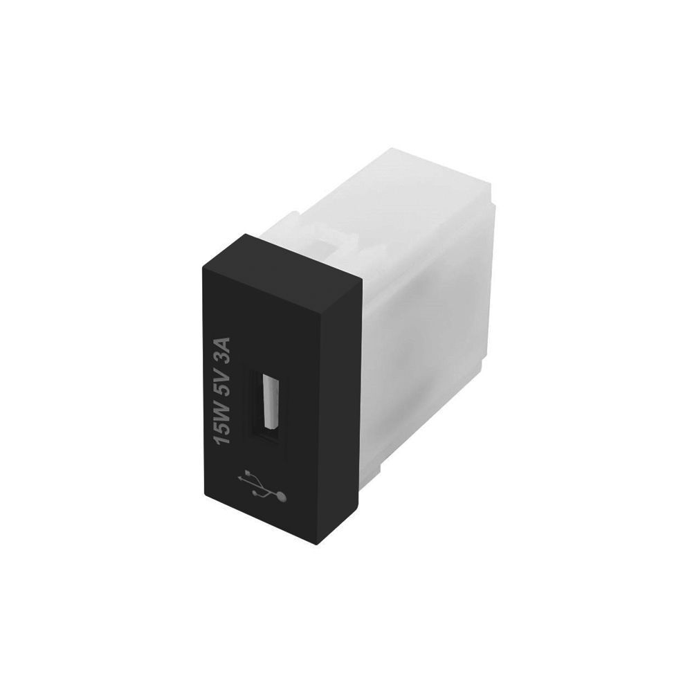 Encontraproduto.com.br - Módulo Tomada USB Fame Habitat Black 15W Preto