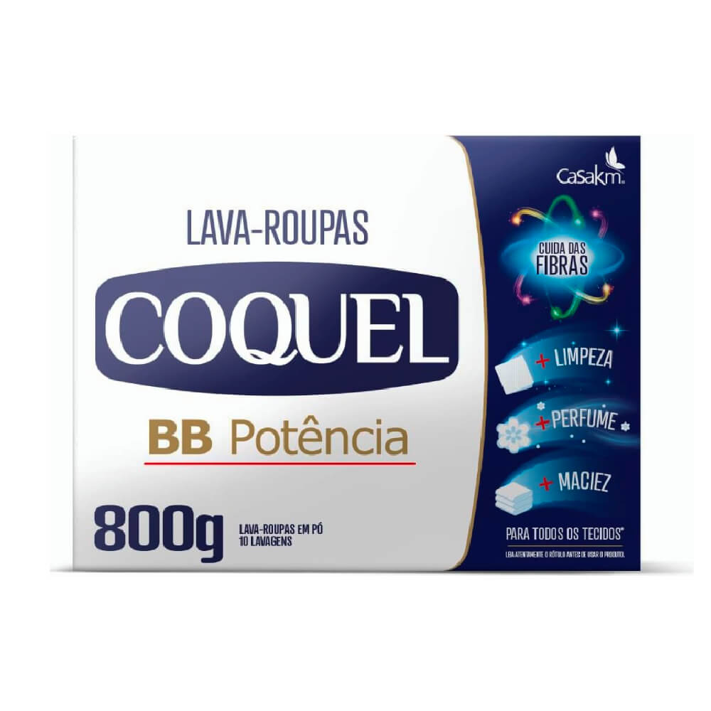 Encontraproduto.com.br - Lava Roupas Em Pó Coquel 800g BB Potencia  - Casa KM