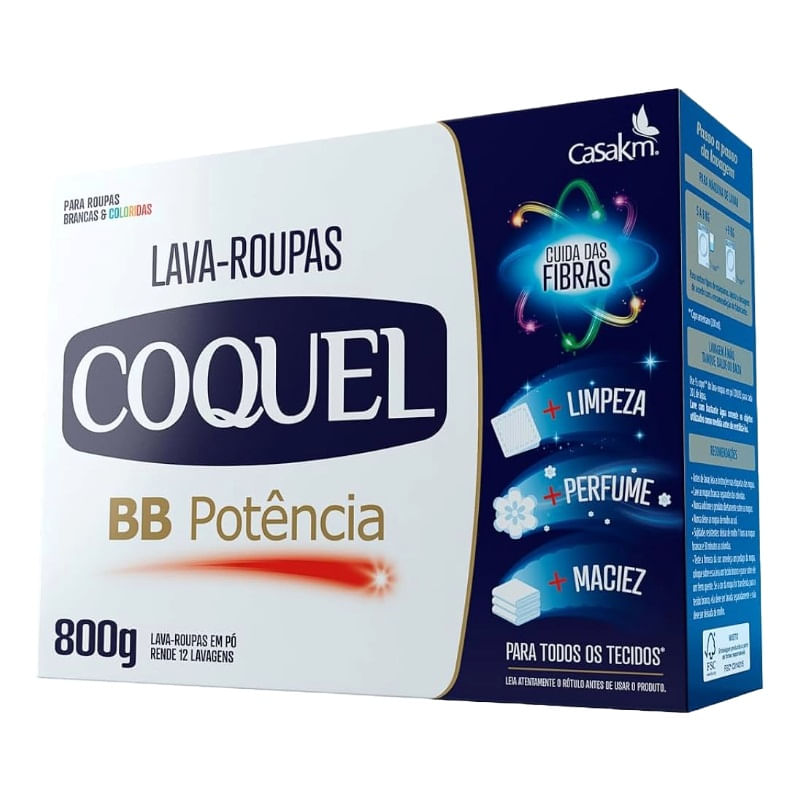 Encontraproduto.com.br - Lava Roupas Em Pó Coquel 800g BB Potencia  - Casa KM