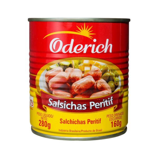 Encontraproduto.com.br - Salsicha Peritif Oderich Lata 160g