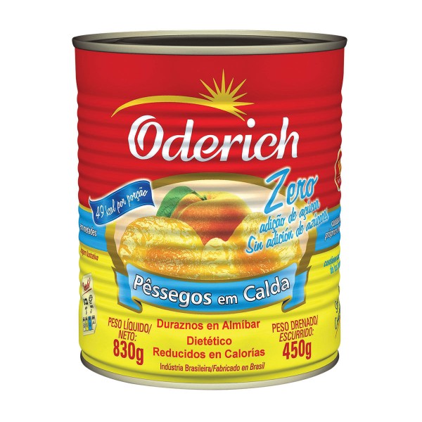 Encontraproduto.com.br - Pêssegos em Calda Zero Adição de Açúcar Oderich 450g
