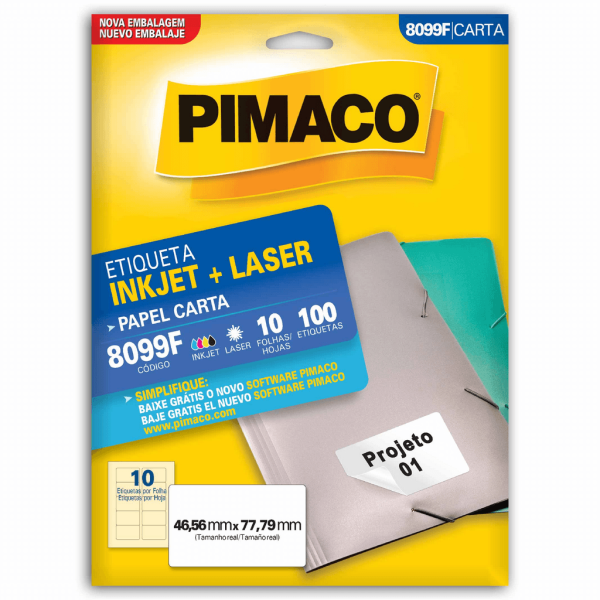 Encontraproduto.com.br - ETIQUETA LASER 8099F (46,56X77,79MM)