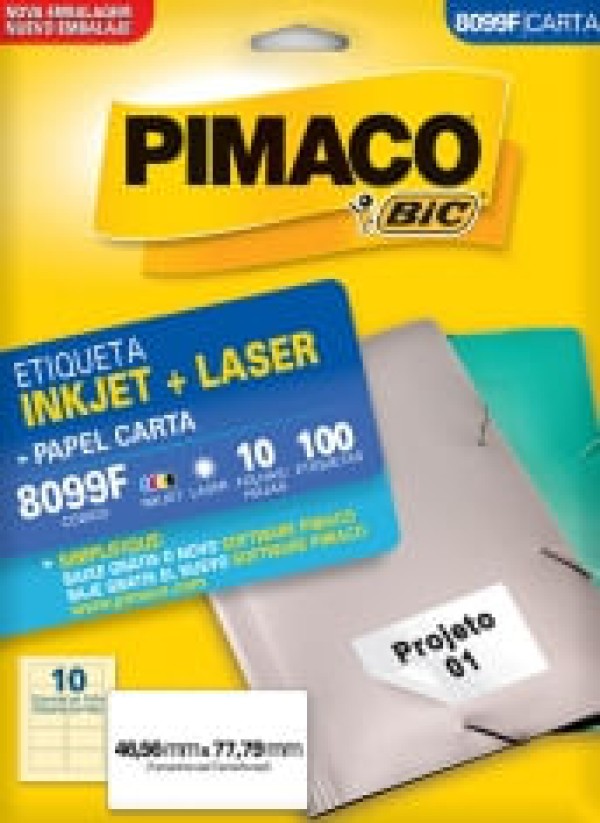 Encontraproduto.com.br - ETIQUETA LASER 8099F (46,56X77,79MM)
