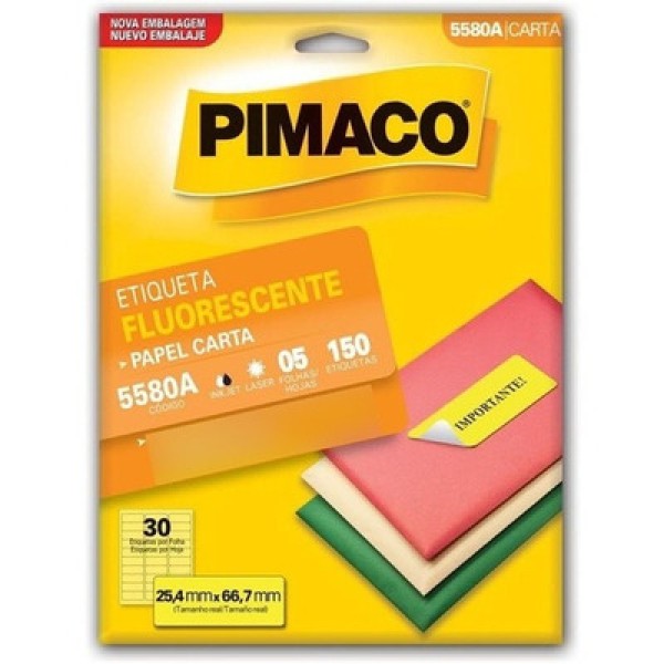 Encontraproduto.com.br - Etiq 5580a Fluores.am 150un C Pimaco