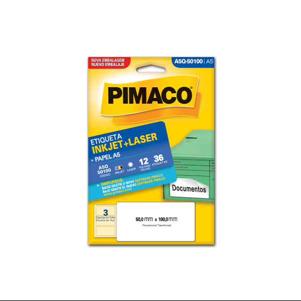 Encontraproduto.com.br - Etiqueta A5 Q50100 50x100 C/36 - Pimaco
