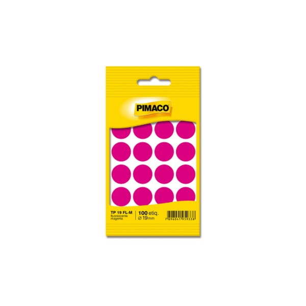 Encontraproduto.com.br - Etiqueta Colorida Tp19 Magenta 100 Un - Pimaco