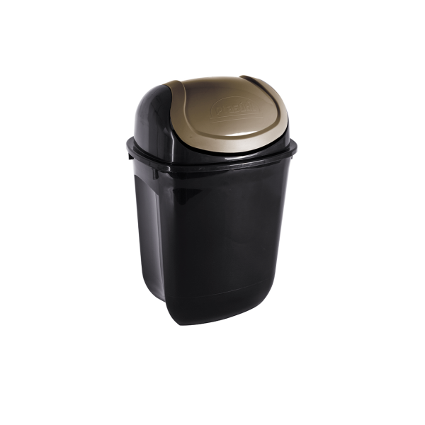 Encontraproduto.com.br - Lixeira Plasútil Ecoblack Gira Top 40litros