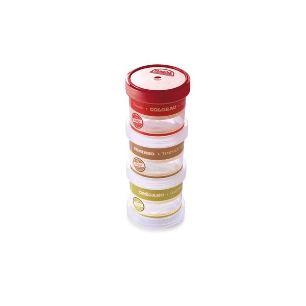 Encontraproduto.com.br - Porta Condimentos Rosca 3 Peças 01 Plasútil
