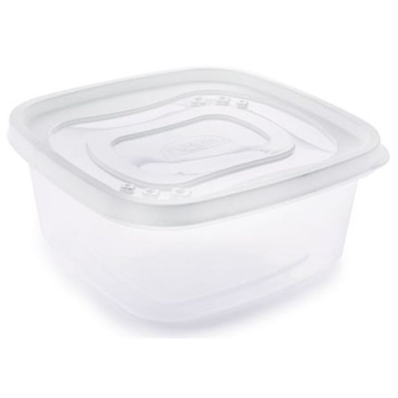 Encontraproduto.com.br - Pote Plástico Quadrado Clic 580Ml - 2188 - Plasutil
