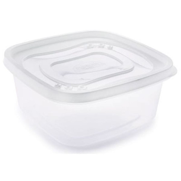 Encontraproduto.com.br - Pote Plástico Quadrado Clic 580Ml - 2188 - Plasutil