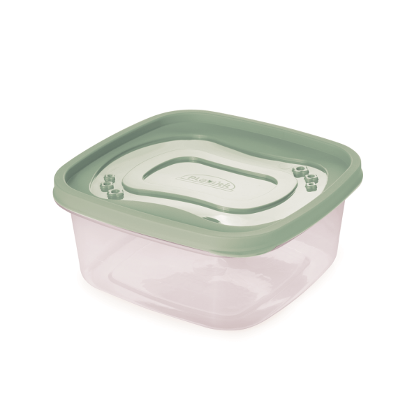 Encontraproduto.com.br - Pote Plástico Quadrado Clic 580Ml - 2188 - Plasutil