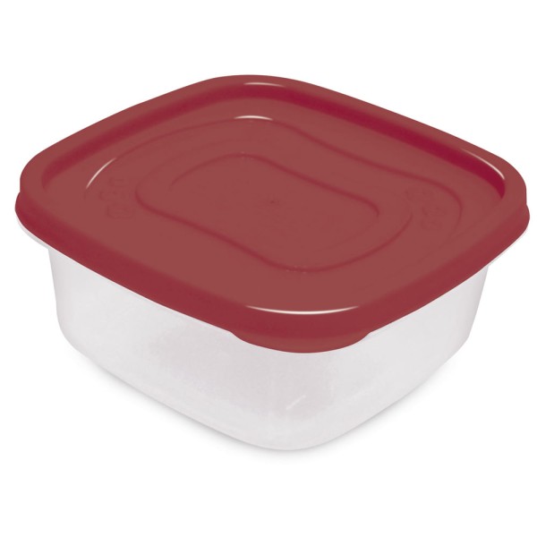 Encontraproduto.com.br - Pote Plástico Quadrado Clic 580Ml - 2188 - Plasutil