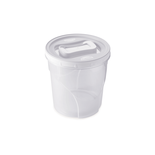 Encontraproduto.com.br - Pote Plástico Redondo Rosca 4,5L - 2834 - Plasutil