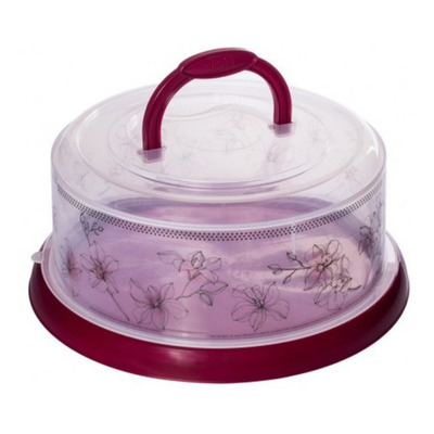 Encontraproduto.com.br - Boleira Plasútil Café da Manhã com Alça e Rosca - PLASÚTIL