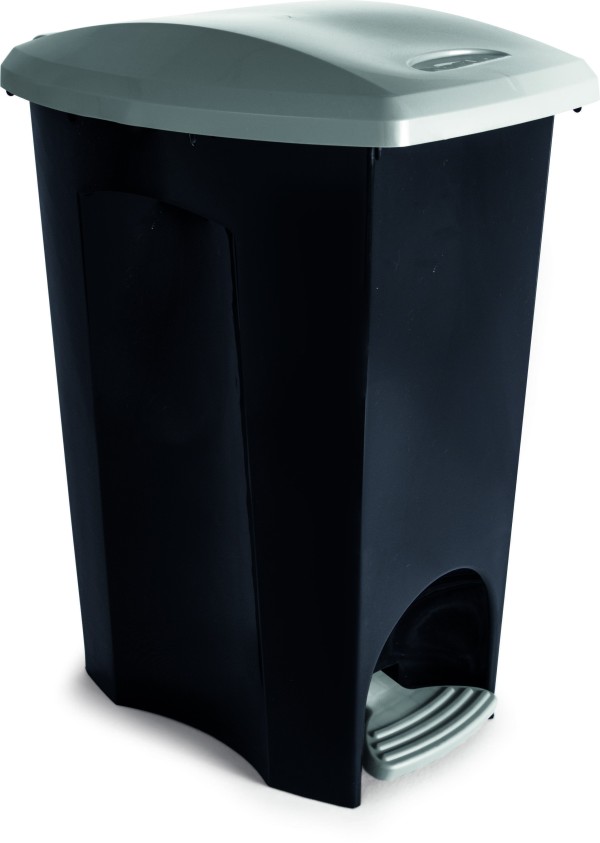 Encontraproduto.com.br - Lixeira Plasútil Ecoblack Com Pedal 50litros