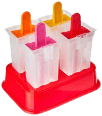 Encontraproduto.com.br - Forma Picole Plasútil Paleta 4unidades