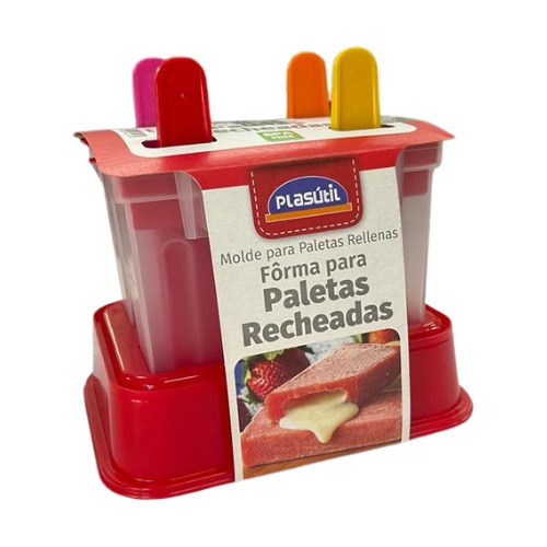 Encontraproduto.com.br - Forma Picole Plasútil Paleta 4unidades