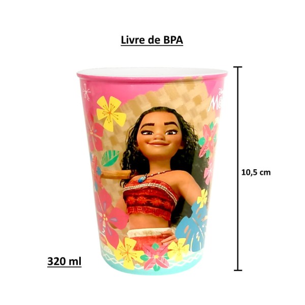 Encontraproduto.com.br - Copo da Princesa Moana Infantil Livre BPA 320ml Plasútil - 2 Unidades