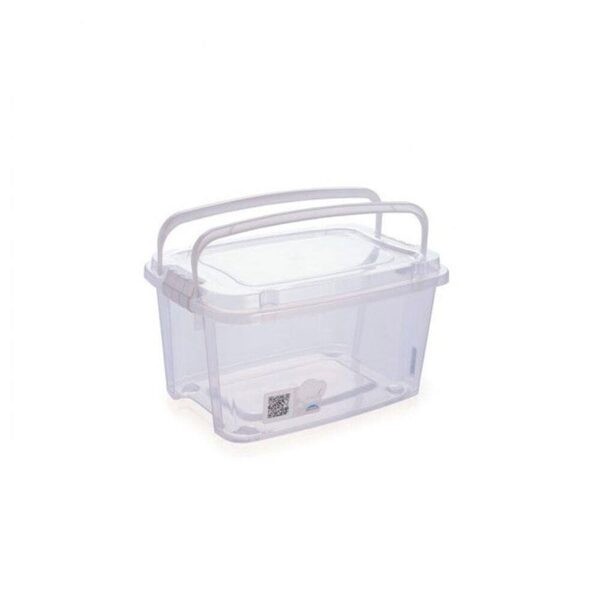 Encontraproduto.com.br - Caixa Organizadora Plasútil Grand Box 2,6 Litros, com Travas Laterais e Alças, Transparente - 8338