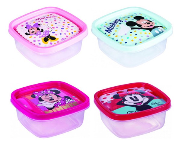 Pote Plasútil Minnie Quadrado Plástico 8561 580ml