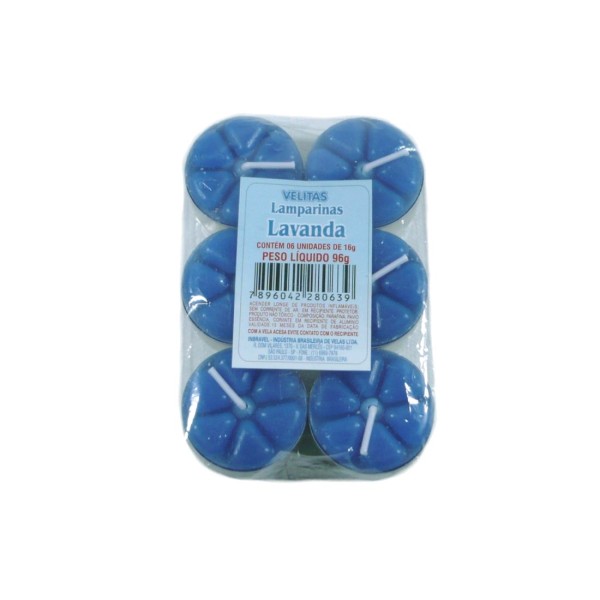 Encontraproduto.com.br - Velas Aromáticas de Lavanda 12 unidades Aromatizada Rechaud