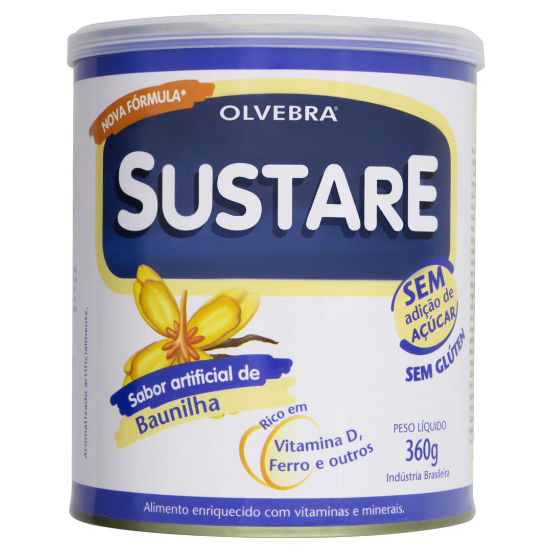 Encontraproduto.com.br - Alimento Sustare Sem Açúcar Baunilha 360g
