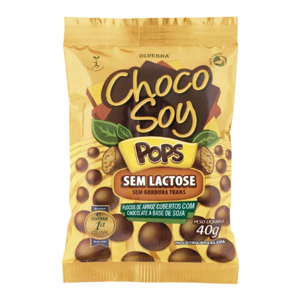 Encontraproduto.com.br - Chocolate Choco Soy Pop Sem Lactose Tradicional 40g