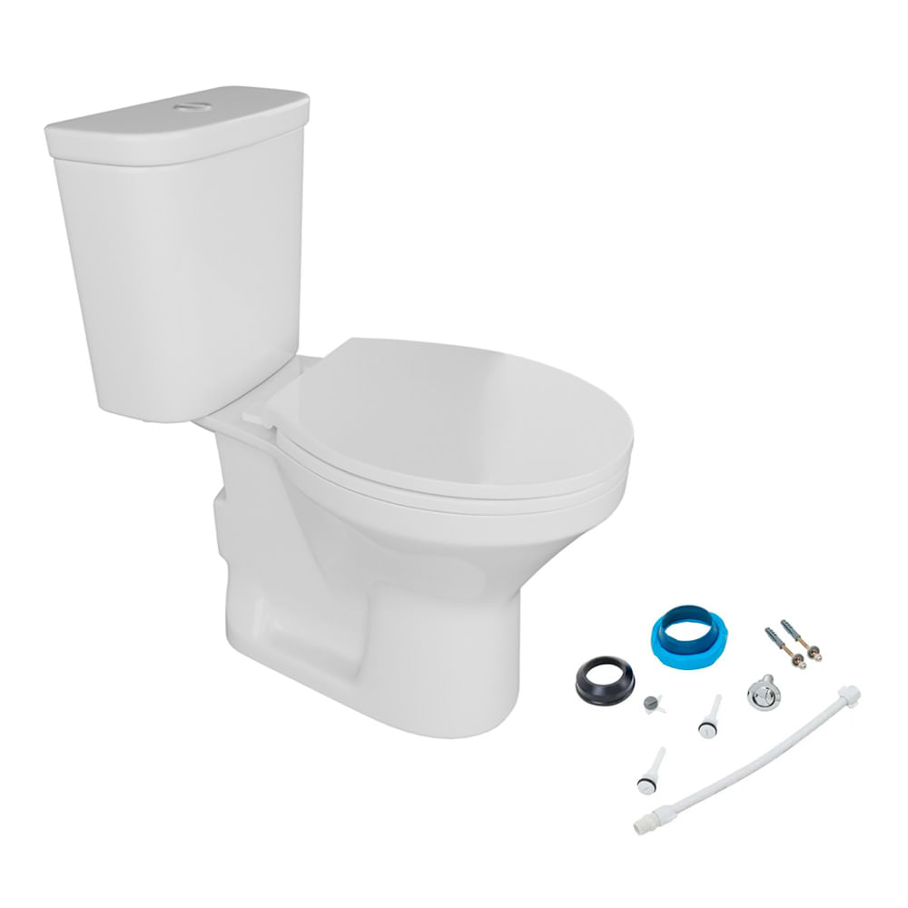 Encontraproduto.com.br - Kit Bacia Com Caixa Acoplada Ignis Branco Fiori