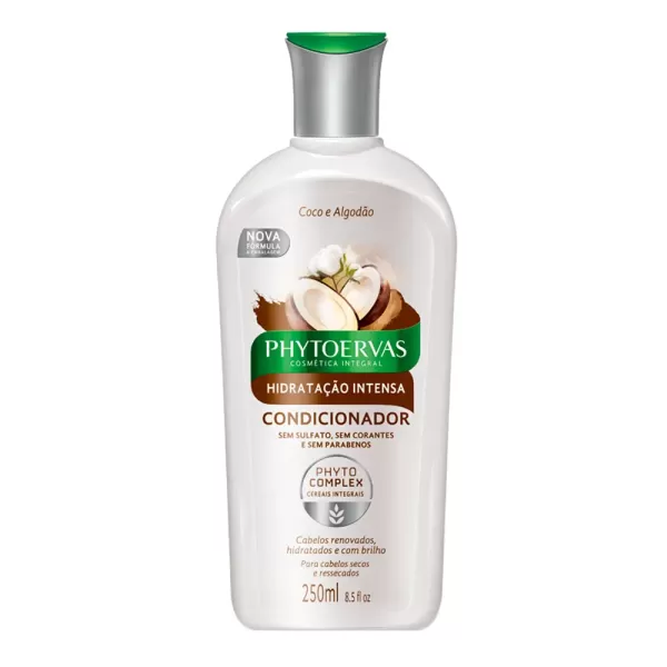 Encontraproduto.com.br - Condicionador Hidratação Intensa Coco e Algodão Phytoervas 250ml
