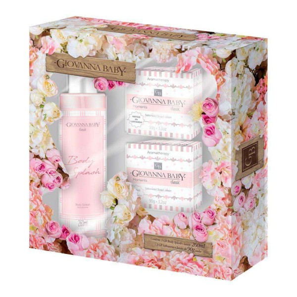 Encontraproduto.com.br - Kit Giovanna Baby Flores Body Splash 260ml E Sabonetes 90g Cada