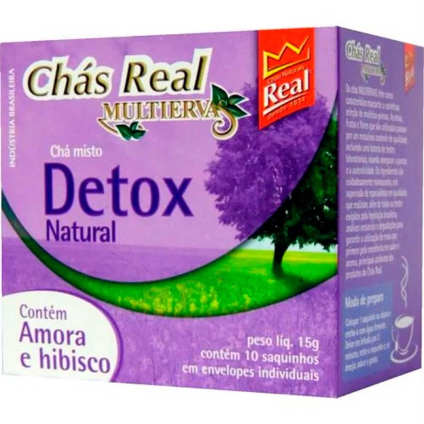 Encontraproduto.com.br - Chá Real Multiervas Detox Natural Amora e Hibisco 15g Com 10 Sachês