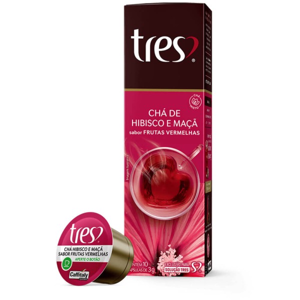 Cápsula Chá Hibisco e Maçã c/10 - Três Corações