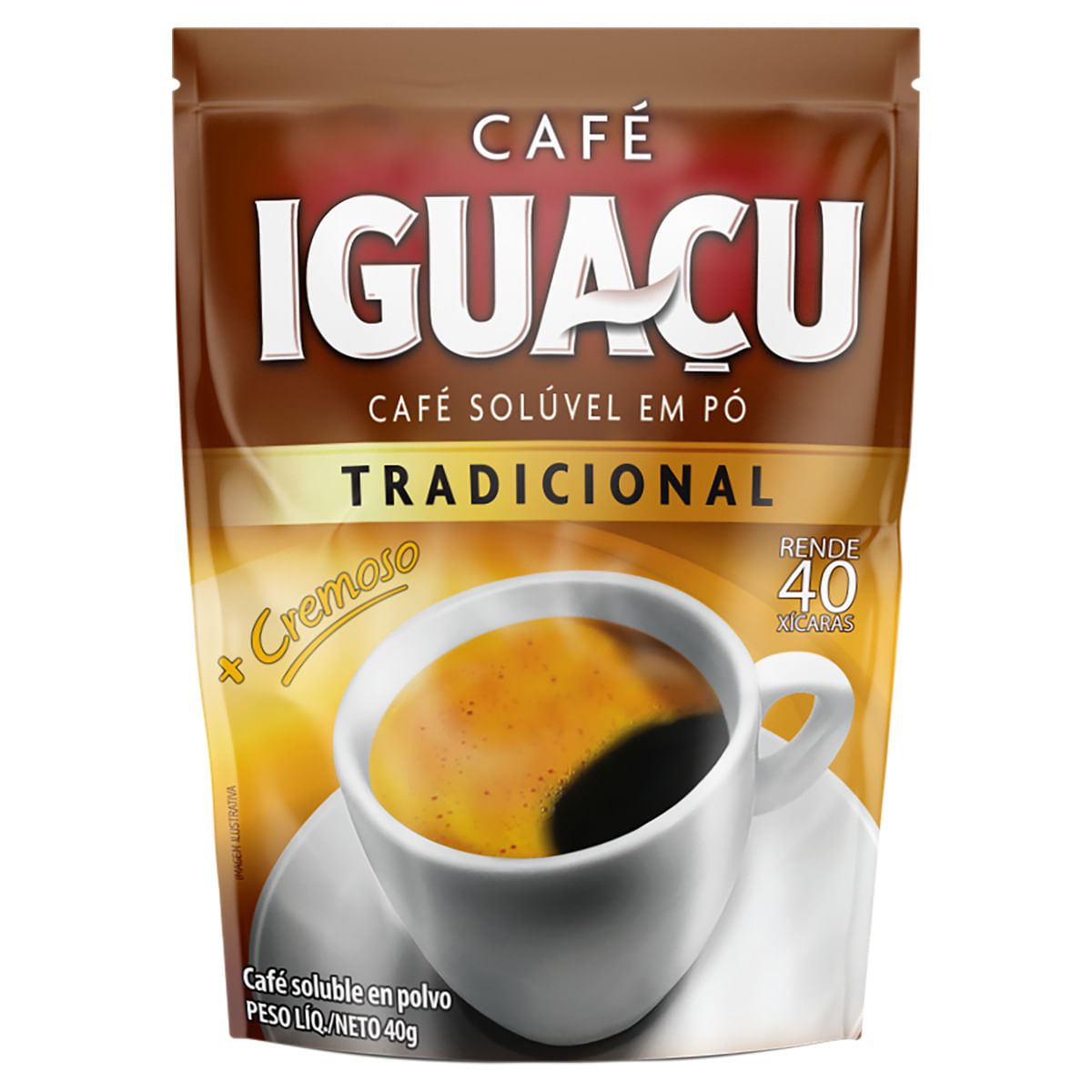 Encontraproduto.com.br - Café Solúvel Iguaçu Tradicional Refil com 40g