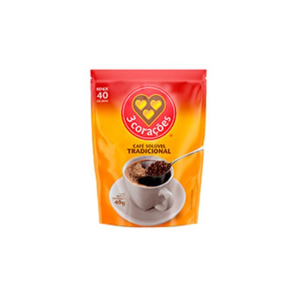 Encontraproduto.com.br - Café Solúvel 3 Corações Sachê com 40g