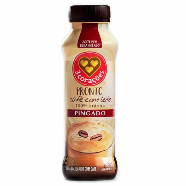 Capuccino Pronto para Beber Café c/Leite Pingado 260ml - Três Corações