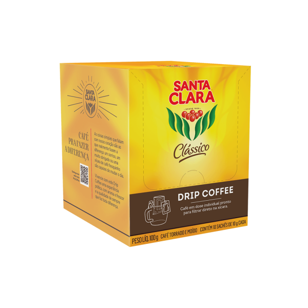 Encontraproduto.com.br - Café Torrado e Moído Santa Clara Clássico Sachê 10g