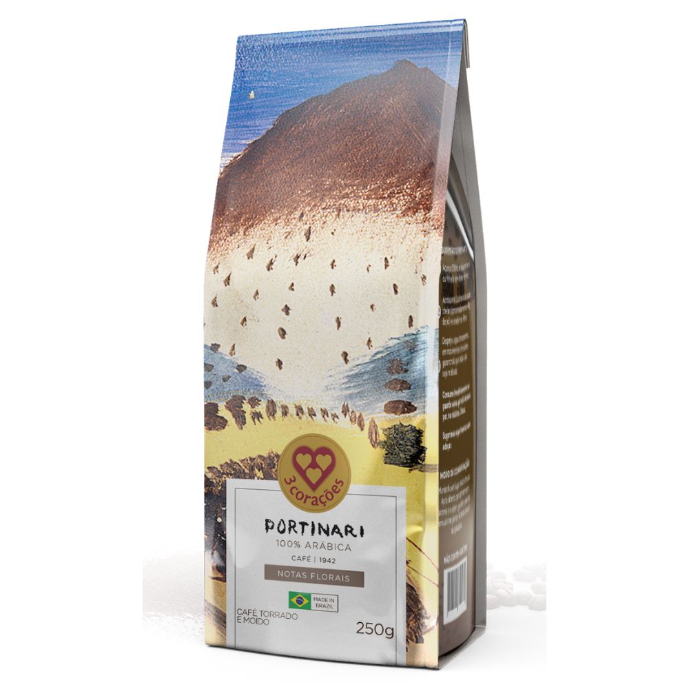 Encontraproduto.com.br - Café de Pó 3 Corações Portinari Notas Florais Pacote 250g