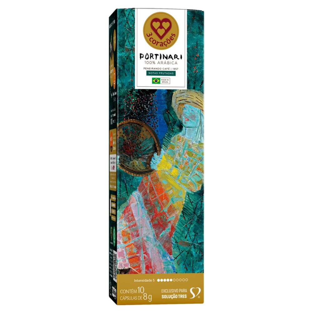 Encontraproduto.com.br - Kit 30 Cápsulas 3 Corações Café Espresso Portinari