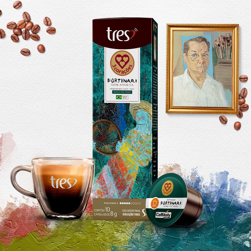 Encontraproduto.com.br - Kit 30 Cápsulas 3 Corações Café Espresso Portinari