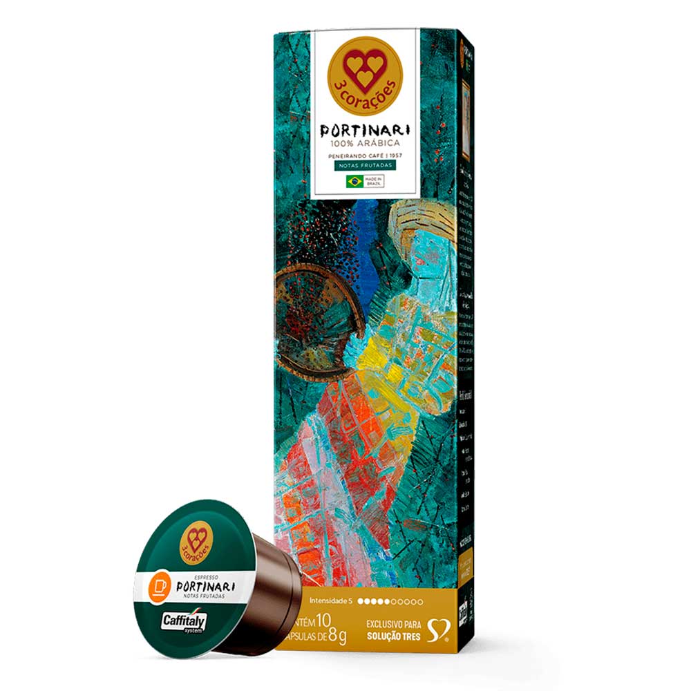Encontraproduto.com.br - Kit 30 Cápsulas 3 Corações Café Espresso Portinari