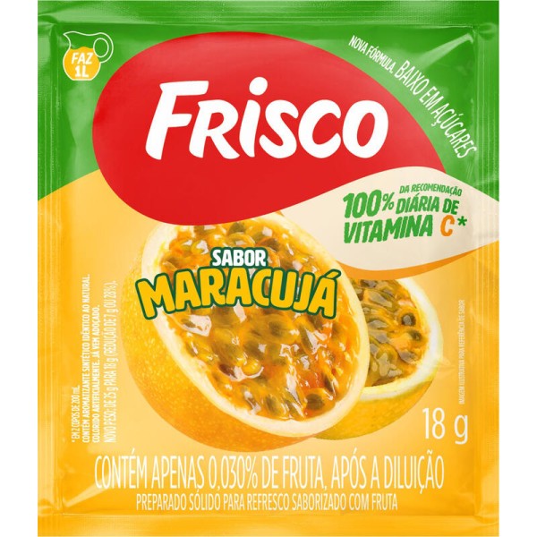 Encontraproduto.com.br - Refresco em Pó Frisco Maracujá Envelope com 18g