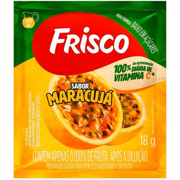 Encontraproduto.com.br - Refresco em Pó Frisco Maracujá Envelope com 18g