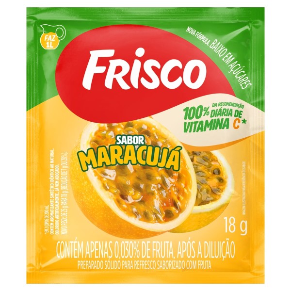 Encontraproduto.com.br - Refresco em Pó Frisco Maracujá Envelope com 18g
