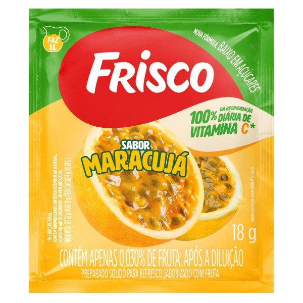 Encontraproduto.com.br - Refresco em Pó Frisco Maracujá Envelope com 18g